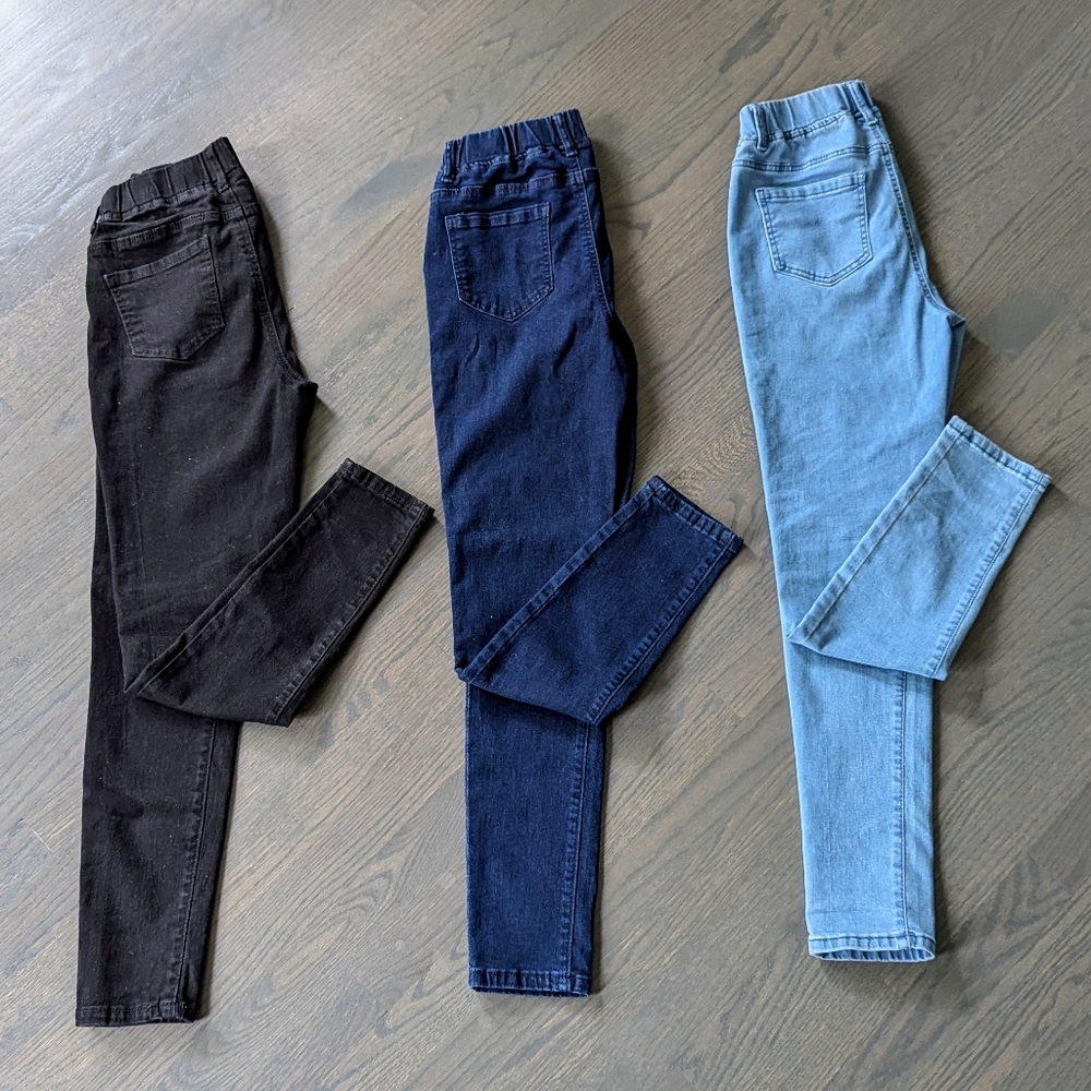Shein Elastic Waist Skinny Jeans, 3-Pack, Size Medium/6